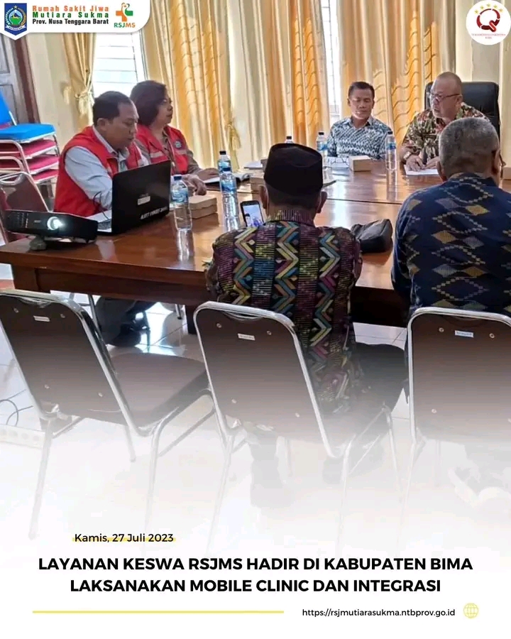 LAYANAN KESWA RSJMS HADIR DI KABUPATEN BIMA LAKSANAKAN MOBILE CLINIC DAN INTEGRITASI